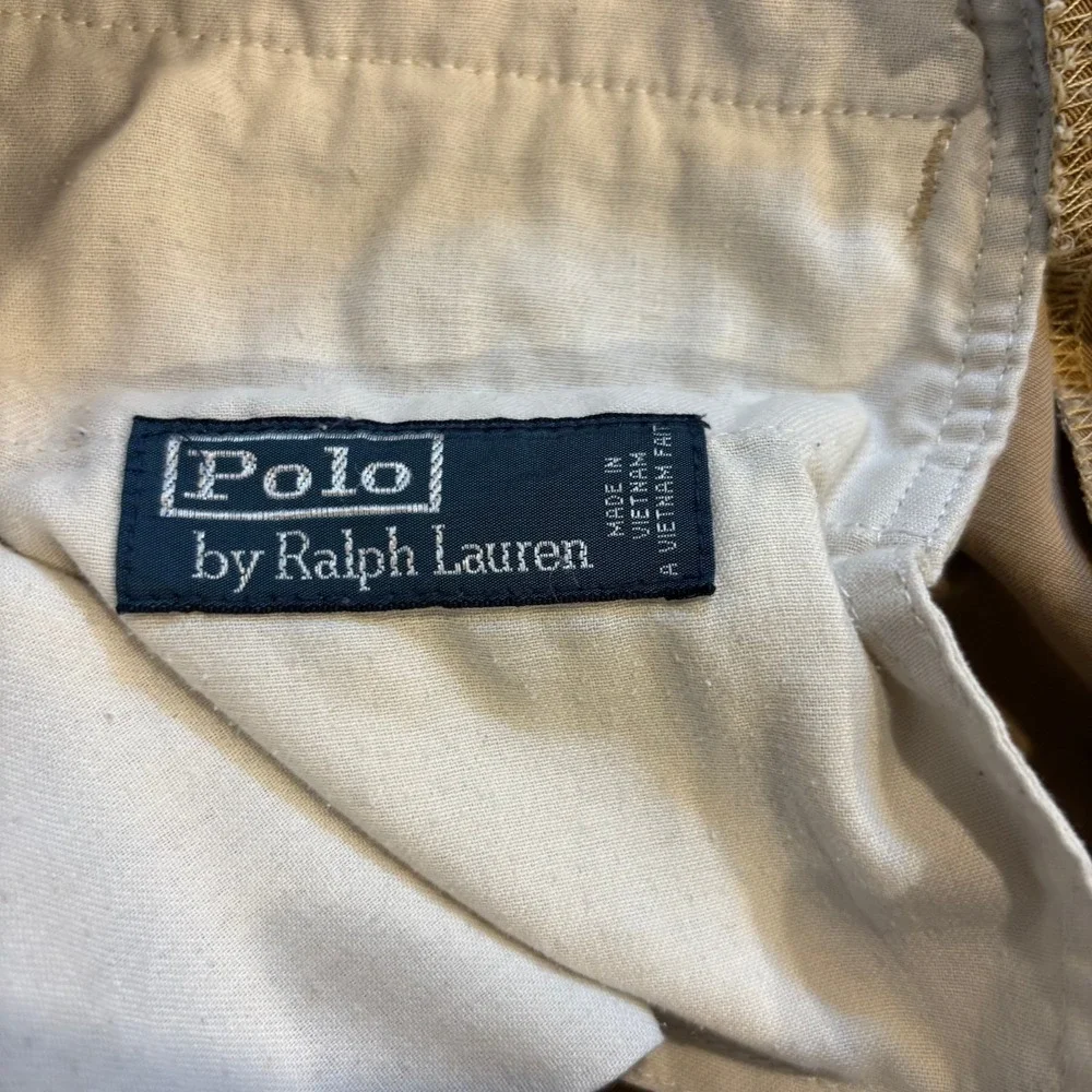 Polo by Ralph Lauren Boxy Leg Men's Tyler Shorts Khaki Cotton Size 32